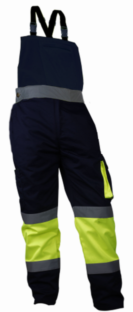 Spodnie robocze na szelkach o intensywnej widzialności  VWTC150YN/L