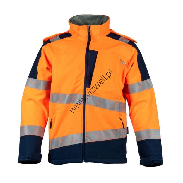 Kurtka Softshell Rip-stop ostrzegawcza VIZWELL VWJK613O/S