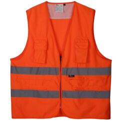 Kamizelka ostrzegawcza z wieloma kieszeniami VIZWELL VWEN01-SO/L