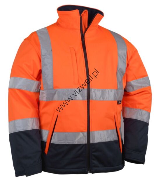 Kurtka Softshell ostrzegawcza VIZWELL VWJK135ON/S