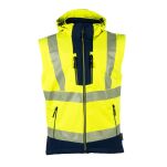 Kurtka Softshell Rip-stop ostrzegawcza z odpinanymi rękawami VIZWELL VWJK521Y/XL - 2