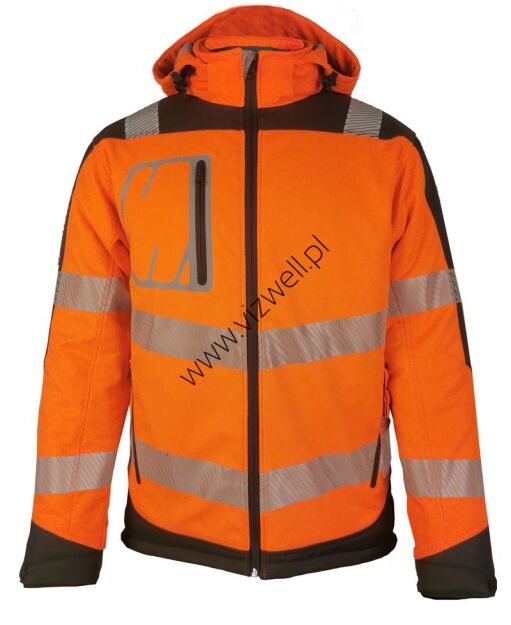 Kurtka robocza termiczna softshell z podszewką powlekaną aluminium VIZWELL VWJK268OG/XL