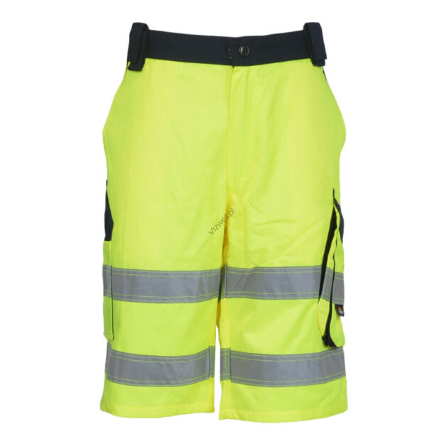Spodnie robocze krótkie żółte, ostrzegawcze o intensywnej widzialności VWTC114YN/50