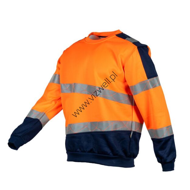 Bluza ostrzegawcza o intensywnej widzialności w kontrastowych kolorach VIZWELL VWFC95ON/XXL