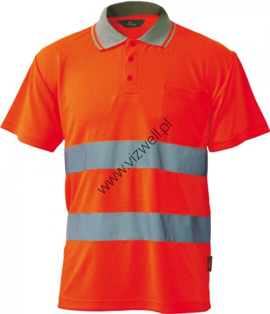 Koszulka polo ostrzegawcza VIZWELL VWPS01-BO/XXXL