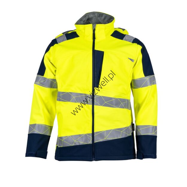 Kurtka Softshell Rip-stop ostrzegawcza VIZWELL VWJK613YN/S