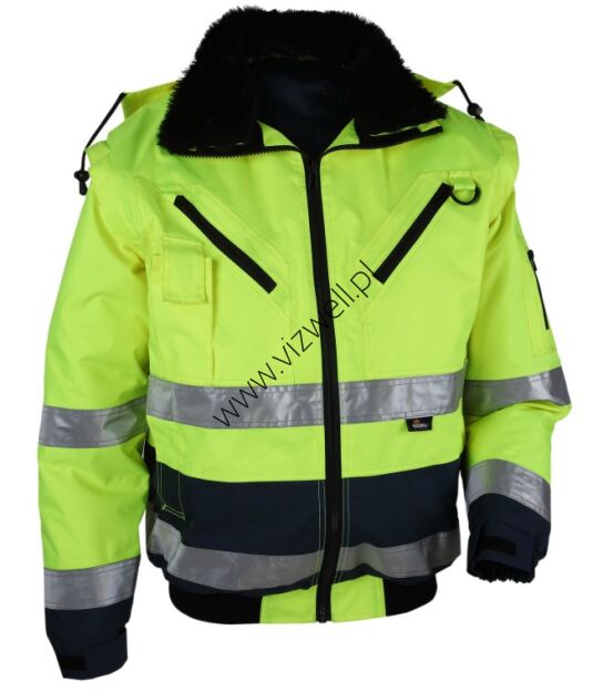 Kurtka ostrzegawcza wielosezonowa VIZWELL VWJK126BYN/XXXXXL