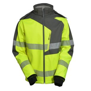 Kurtka SOFTSHELL ostrzegawcza o intensywnej widzialności VIZWELL VWJK267YG/XXXL