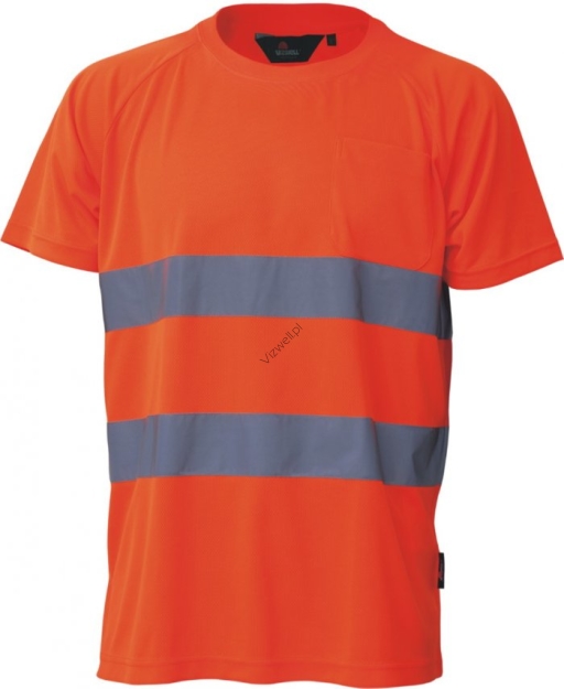 T-shirt Collpass ostrzegawczy o intensywnej widzialności VIZWELL VWTS01-AO/S