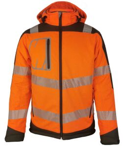 Kurtka robocza termiczna softshell z podszewką powlekaną aluminium VIZWELL VWJK268OG/S